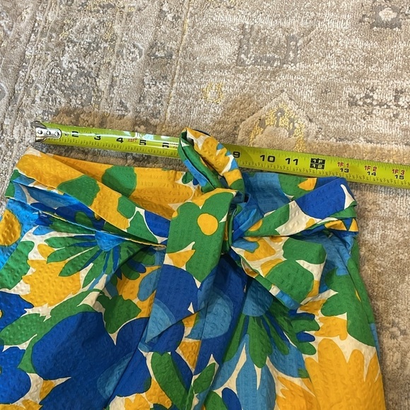 J Crew women's Tie Waist Morning Floral Seersucker Pencil Skirt - Picture 6 of 12